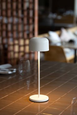 Faro Mavis - draagbare lamp - Ø 7,5 x 20 cm - 2W LED incl. - IP54 - mat wit