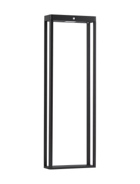 Nova Luce Berni - tuinpaal met sensor op zonne-energie - 23 x 70 x 8,6 cm - 2W LED incl. - IP65 - donker antraciet
