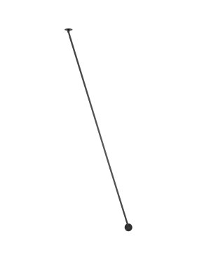 Nova Luce Sima - wandlamp - Ø 8 x 216 cm - 30W LED incl. - mat zwart