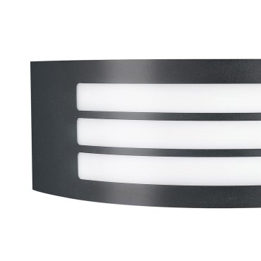 Nova Luce Zenith - buiten wandverlichting - 30,5 x 9 x 10,5 cm - IP44 - donkergrijs