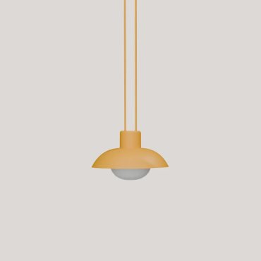 New Garden Syros - oplaadbare hanglamp op batterij met afstandsbediening - Ø 20 x 9,5 cm - 9W dimbare LED incl. - IP54 - mosterdgeel