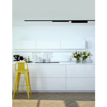 Nova Luce Rieti - armatuur voor magnetisch profielsysteem - 27,4 x 3,4 x 11,6 cm - 15W LED incl. - zwart - witte lichtkleur