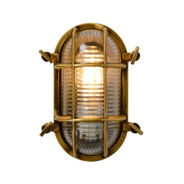 Lucide Dudley - buiten wandverlichting - 14 x 10 x 20 cm - IP65 - mat goud