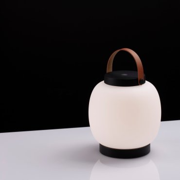Nova Luce Jigra - draagbare oplaadbare lichtbron - Ø 16 x 22,8 cm - 2W dimbare LED incl. - IP54 - donker antraciet
