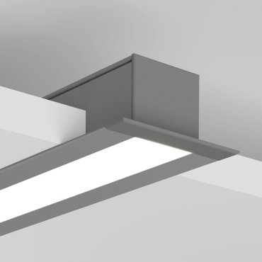 Klus Larko - inbouw ledprofiel - 4,62 x 2,45 cm - geanodiseerd zilver