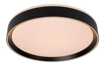 Lucide Nuria - plafondverlichting - Ø 40 x 7,5 cm - 24W LED incl. - 3 stappen dimbaar - zwart