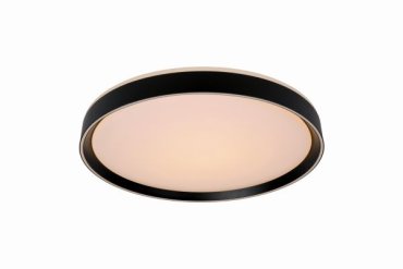 Lucide Nuria - plafondverlichting - Ø 30 x 7,5 cm - 18W LED incl. - 3 stappen dimbaar - zwart