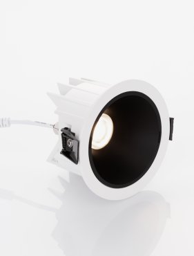 Nova Luce Brady - inbouwspot - Ø 14 x 9 cm - Ø 130 mm inbouwmaat - 20W LED incl. - IP67- wit met zwart