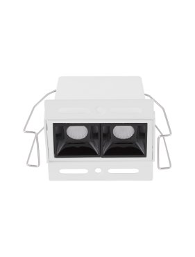 Nova Luce Akira - inbouwspot - 7,1 x 7,2 cm - 72 x 41 mm inbouwmaat - 5W LED incl. - zwart - warm wit