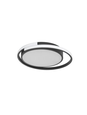 Nova Luce Odrey - plafondlamp - Ø 40 x 5 cm - 22W LED incl. - zandzwart
