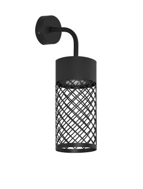 Nova Luce Motley - buiten wandverlichting - Ø 10 x 175 cm - 9W LED incl. - IP65 - zandzwart