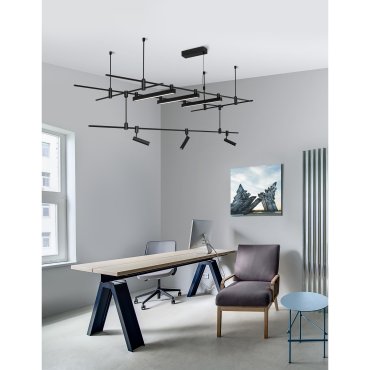 Nova Luce Nox - lichtpunt magnetisch railsysteem - 45,4 x 7,4 cm - 15W LED incl. - zandzwart