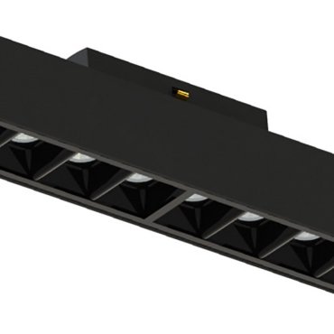 Nova Luce Este - armatuur voor magnetisch profielsysteem - 26,9 x 3,5 x 5,1 cm - 15W LED incl. - zwart - warm witte lichtkleur
