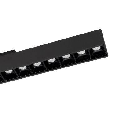 Nova Luce Este - armatuur voor magnetisch profielsysteem - 40,2 x 3,5 x 5,1 cm - 22W LED incl. - zwart - warm witte lichtkleur