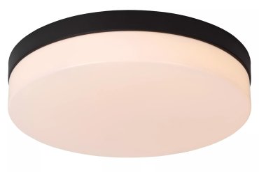 Lucide Biskit - plafondlamp met bewegingssensor - Ø 34,5 x 7,5 cm - 24W LED incl. - IP44 - zwart