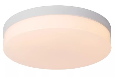 Lucide Biskit - plafondlamp met bewegingssensor - Ø 34,5 x 7,5 cm - 24W LED incl. - IP44 - wit