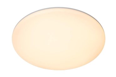 Lucide Olson - plafondlamp - Ø 35 x 4,7 cm - 36W LED incl. - instelbare lichtkleur - IP44 - opaal en wit