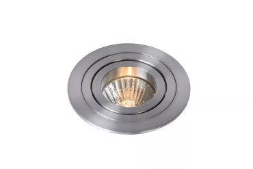 Lucide Tube Round - inbouwspot - Ø 90 mm, Ø 82 mm inbouwmaat - satijn chroom