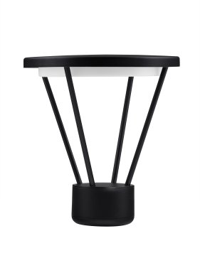 Nova Luce Virtus - sokkellamp - Ø 30 x 33 cm - 16W LED incl. - IP65 - donker antraciet