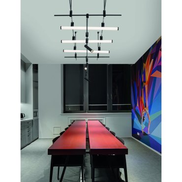Nova Luce Crimson - magnetische buisstructuur - 200 x 35 cm - zandzwart