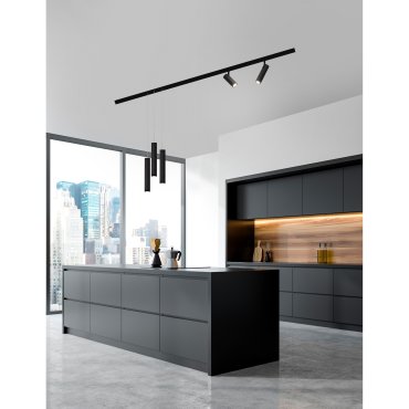 Nova Luce Jazz - hanglamp voor magnetisch profielsysteem - Ø 3 x 150 cm - 10W LED incl. - zwart - witte lichtkleur