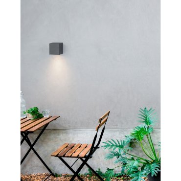 Nova Luce Nero - buiten wandverlichting - 6,7 x 8 x 8 cm - IP54 - donkergrijs