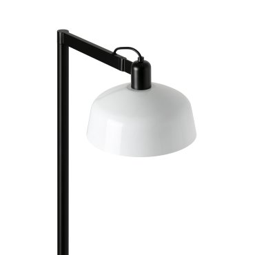 Faro Tatawin - vloerlamp - 30 x 47,4 x 148 cm - satijnzwart en glanswit