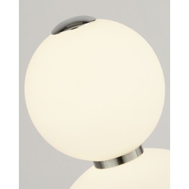 Searchlight Snowball - wandverlichting - 12 x 28 cm - 11W dimbare LED incl. - wit en chroom