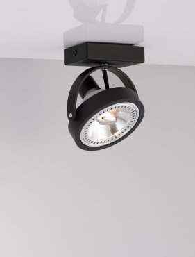 Nova Luce Thomas - opbouwspot - 6 x 19 x 14,5 cm - zwart