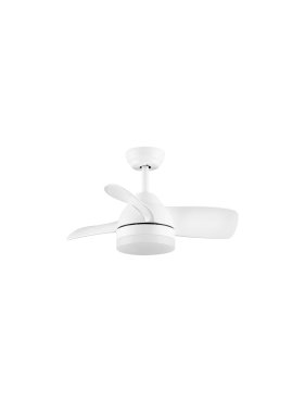 Nova Luce Nerina - plafondventilator met licht en afstandsbediening - Ø 76 x 49 cm - 18W LED incl. - mat wit
