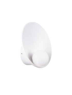 Nova Luce Minim - wandlamp - Ø 23 x 23 cm - zandwit en opaalglas