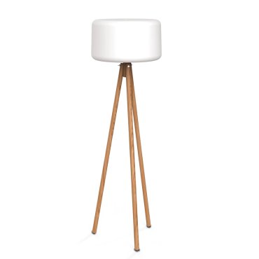 New Garden Chloe - oplaadbare vloerlamp met zonnepaneel - Ø 45 x 140 cm - 4,5W dimbare LED incl. - IP65 - wit