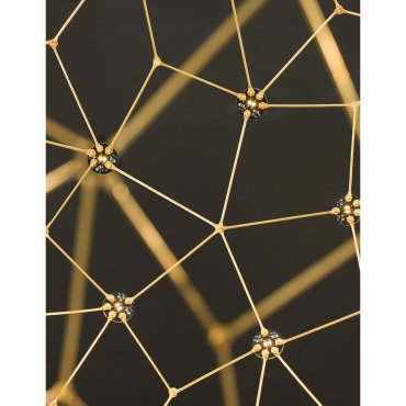 Nova Luce Sole - hanglamp - Ø 40 x 250 cm - 21,6W LED incl. - goud