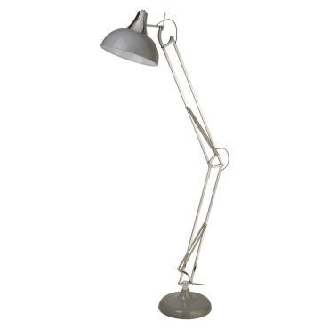 Searchlight Goliath - vloerlamp - 30 x 170 cm - chroom en grijs