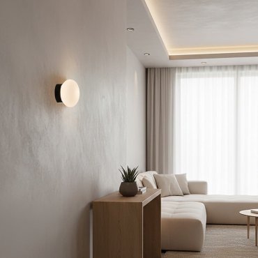 VK Lighting Diva - wandlamp - Ø 14 x 10,1 cm - 5W LED incl. - zwart