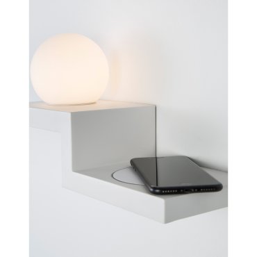 Nova Luce Room - wandverlichting met schakelaar en draadloze snellader - 32,2 x 12 x 17,8 cm - 6W LED incl. - wit