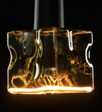 Segula LED lamp - Floating Line Ice Cube -  12,5 x 12,5 cm - E27 - 6W dimbaar - 1900K - gerookt