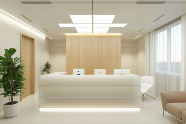 Century Italia P-Quadro Backlight - plafondlamp - 119,5 x 29,5 x 2,4 cm - 40W LED incl. - IP43 - wit