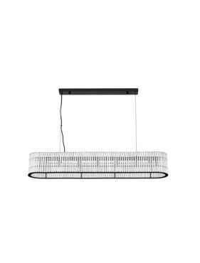 Nova Luce Barok - hanglamp - 110 x 18 x 210 cm - mat zwart
