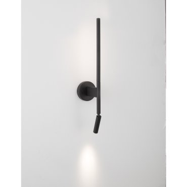 Nova Luce Handy - wandverlichting met schakelaar - 13,6 x 2 x 55 cm - 6W + 3W LED incl. - zand zwart