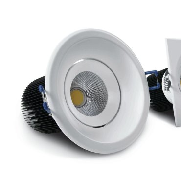 ONE Light 12W COB Dark Light - inbouwspot - Ø 105 mm, Ø 90 mm inbouwmaat - 12W dimbare LED incl. - wit