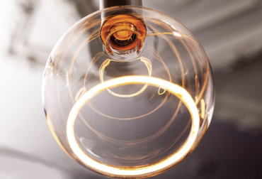 Segula LED lamp - Floating Line - Ø 20 x 23 cm - E27 - 6W dimbaar - 1900K - transparant