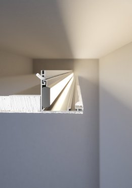 KLUS NISA-NI - inbouw LED profiel voor 12mm gipsplaat - 5,7 x 3,2 cm - aluminium