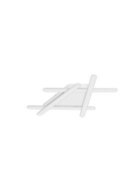 Nova Luce Willow - plafondlamp - 51 x 39 x 5,6 cm - 38W dimbare LED incl. - zandwit