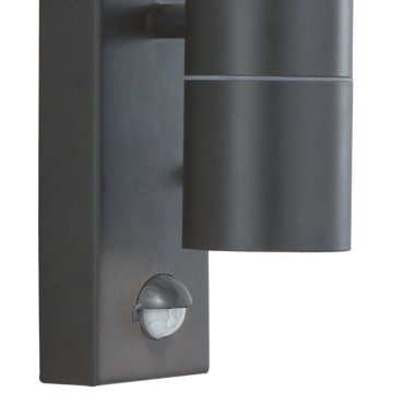 Searchlight Watford -buiten wandverlichting met bewegingsmelder - 7 x 21,5 cm - IP44 - satijn zwart