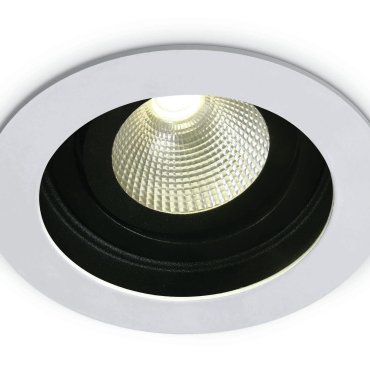 ONE Light COB Shop &amp; Hotel - inbouwspot - Ø 100 mm, Ø 87 mm inbouwmaat - 12W dimbare LED incl. - wit - warm witte lichtkleur (3000K)