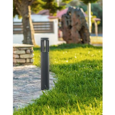 Nova Luce Devora - tuinpaal - Ø 11 x 65 cm - 8W LED incl. - IP54 - donkergrijs