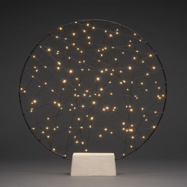 Konstsmide kerstverlichting - dromenvanger met 4 standen dimmer - 60 x 5 x 64 cm - mat zwart