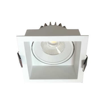Artdelight Vibs - inbouwspot - 90 x 90 mm, Ø 80 mm inbouwmaat - 10W dimbare LED incl. - IP44 - wit