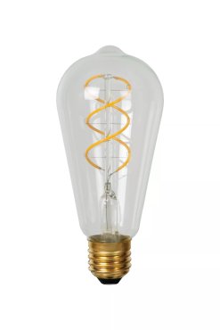 Lucide LED filament lamp - Ø 6,4 x 14,6 cm - E27 - 4,9W dimbaar - 2700K - transparant